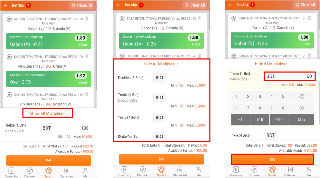 Bet Across Multiple Sports